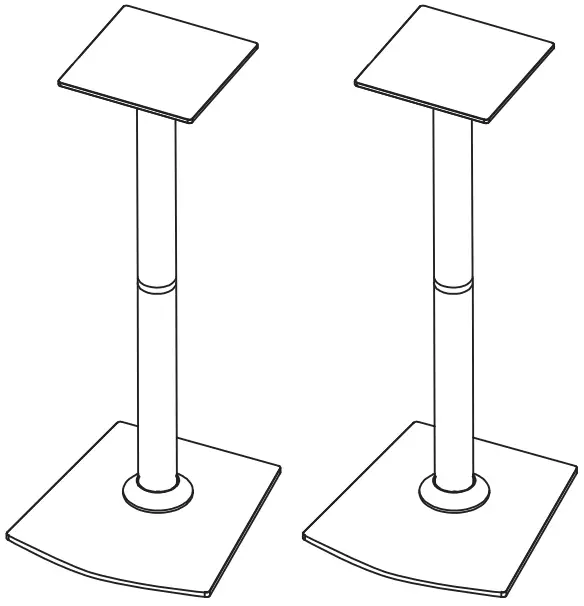 ERGOAV ERSSL1-01B Bookshelf Speaker Stand