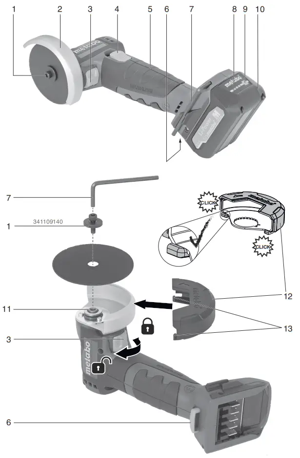 metabo PowerMaxx CC 12 BL Cordless Angle - Figure