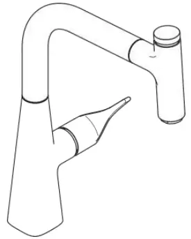 hansgrohe 73817800 Metris Select Kitchen Mixer