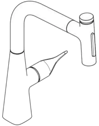 hansgrohe 73817800 Metris Select Kitchen Mixer