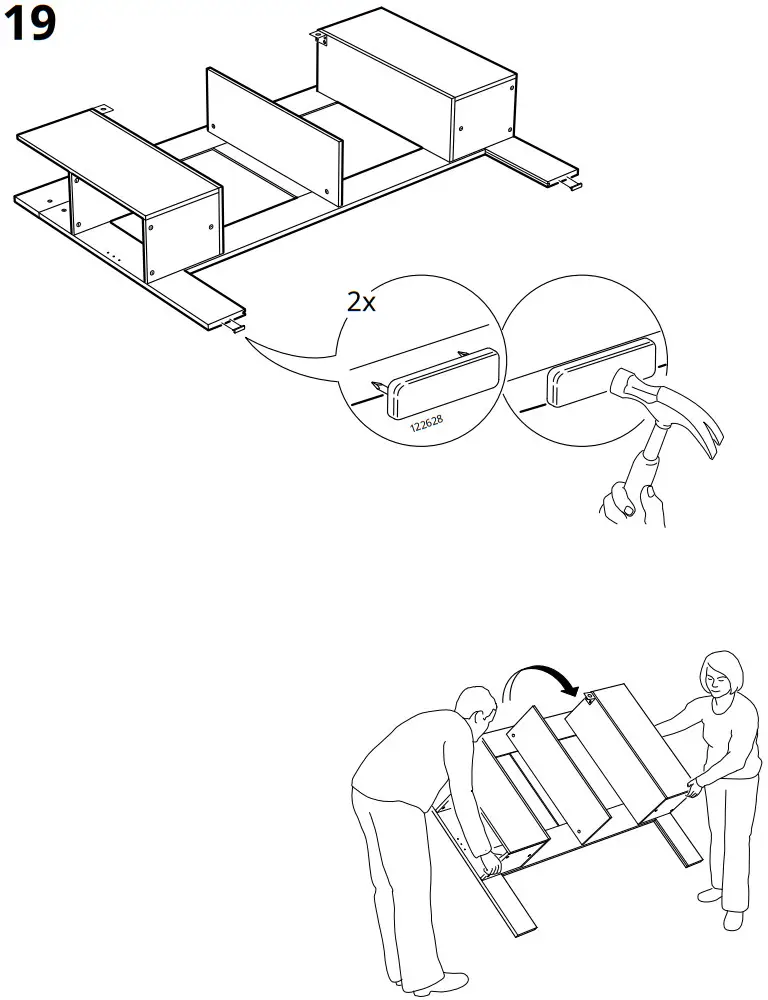 IKEA 302 691 72 BRIMNES Headboard with Storage Compartment - Figure 12