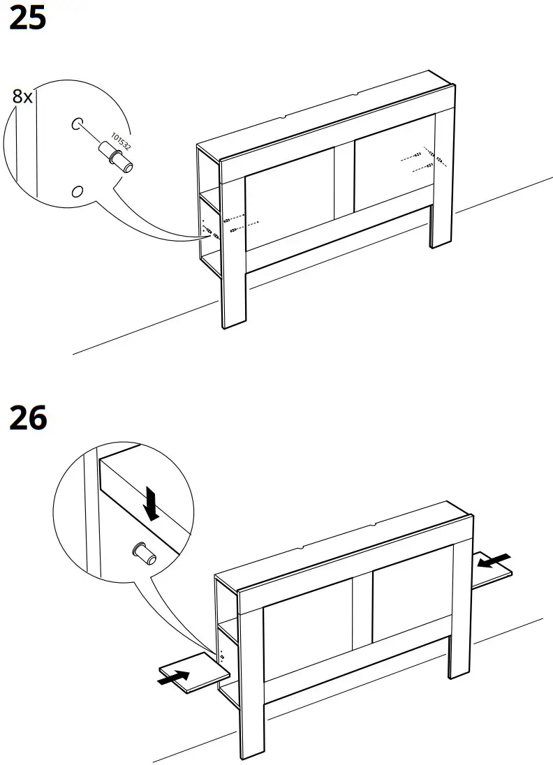 IKEA 302 691 72 BRIMNES Headboard with Storage Compartment - Figure 16