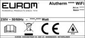EUROM Alutherm Wifi 1000 Smooth Convector A1