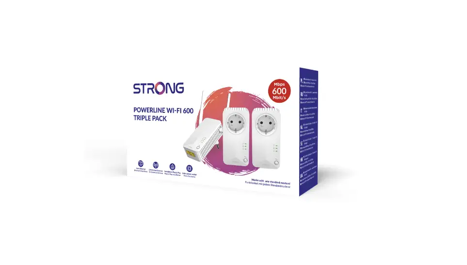 Strong Powerline 600 Triple Pack Socket Or Adapter Instruction Manual