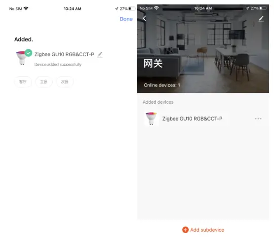 MOES GU10 ZigBee3 0 Smart Light Bulb - device page