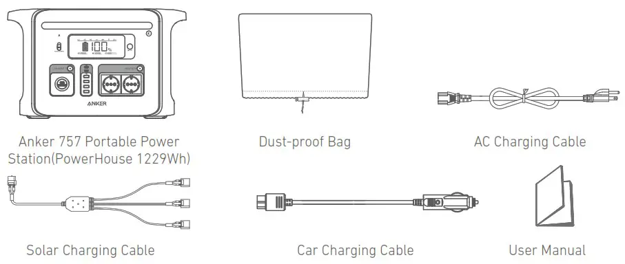 ANKER A1770 Portable Power Station PowerHouse 1229Wh - the Box