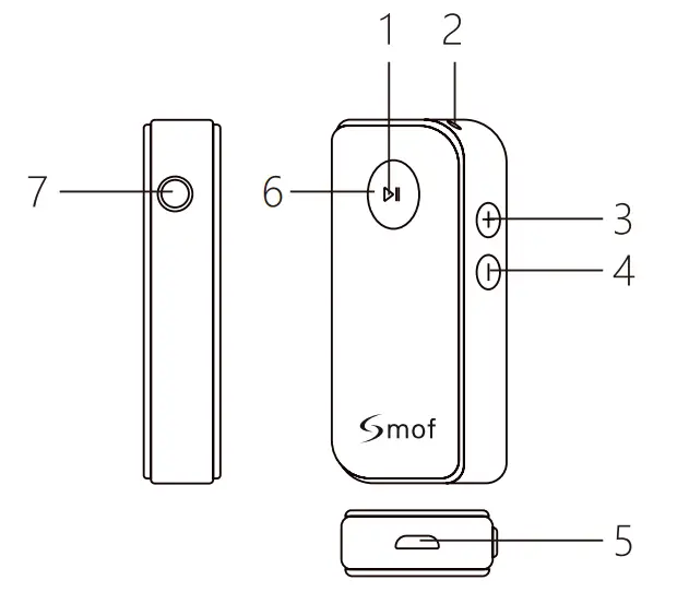 Smof BT05 Bluetooth Music Receiver - Digaram