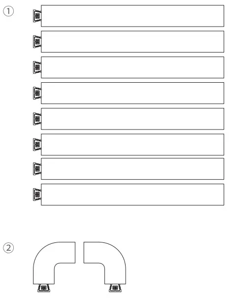 Govee B6062A01 Glide Wi-Fi LED RGBIC Wall Light -