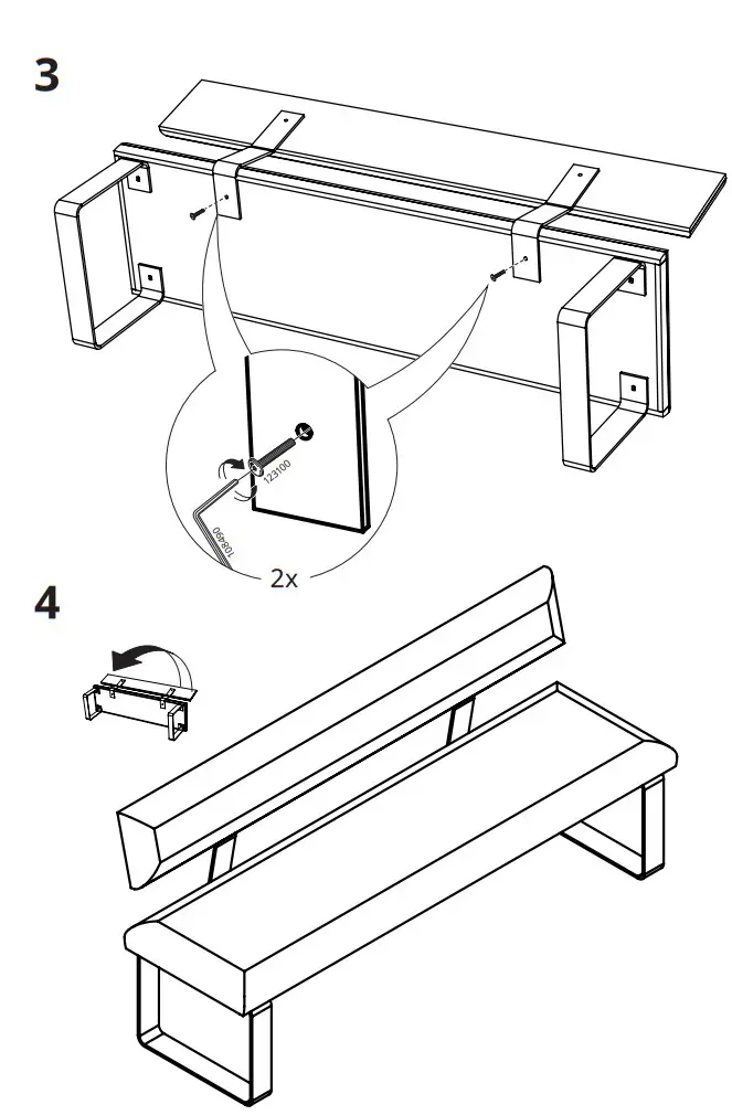 IKEA KARLANTON Bench - Figar 2