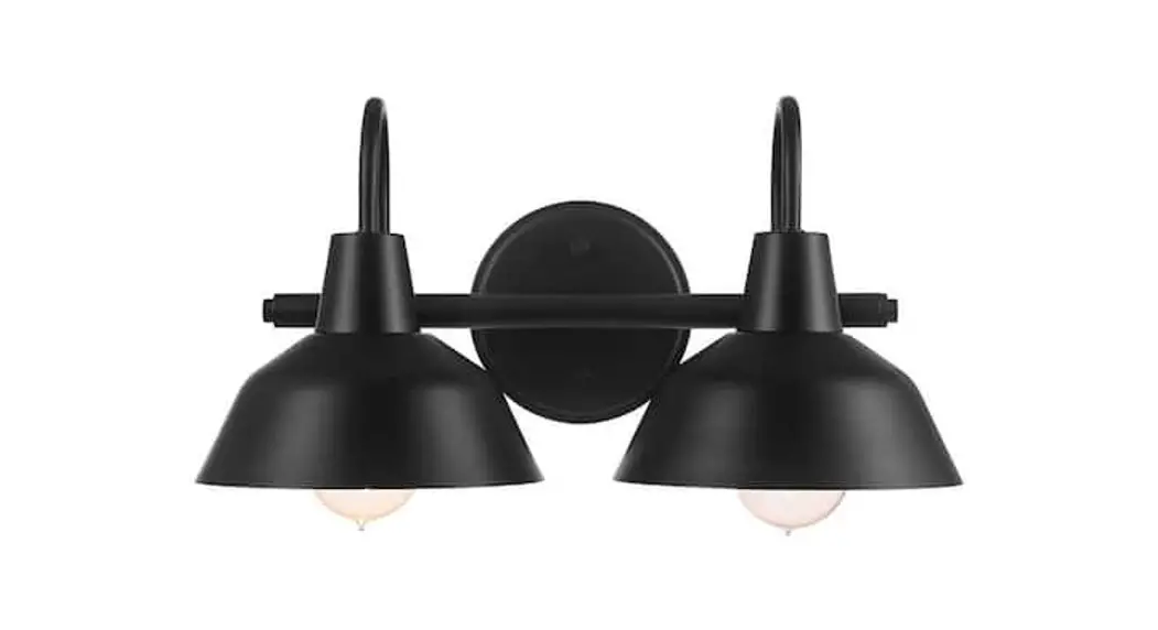 Globe Electric 91002816 2-light Matte Black Vanity Light Instruction Manual Globe Electric 91002816 2-light Matte Black Vanity Light Instruction Manual