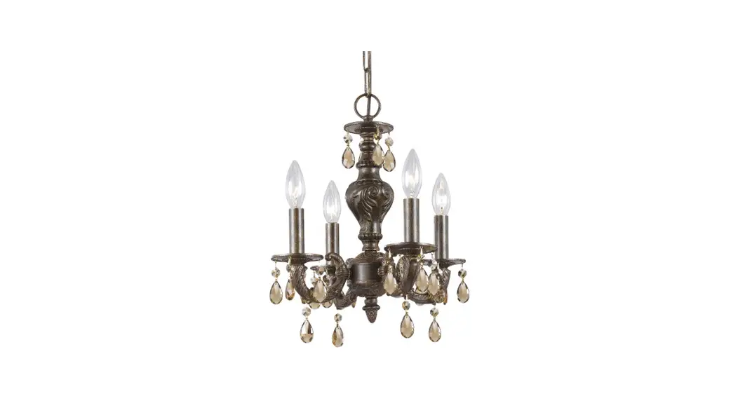 Crystorama 5024-vb-gt-s Paris Market Four Light Mini Chandelier Instruction Manual