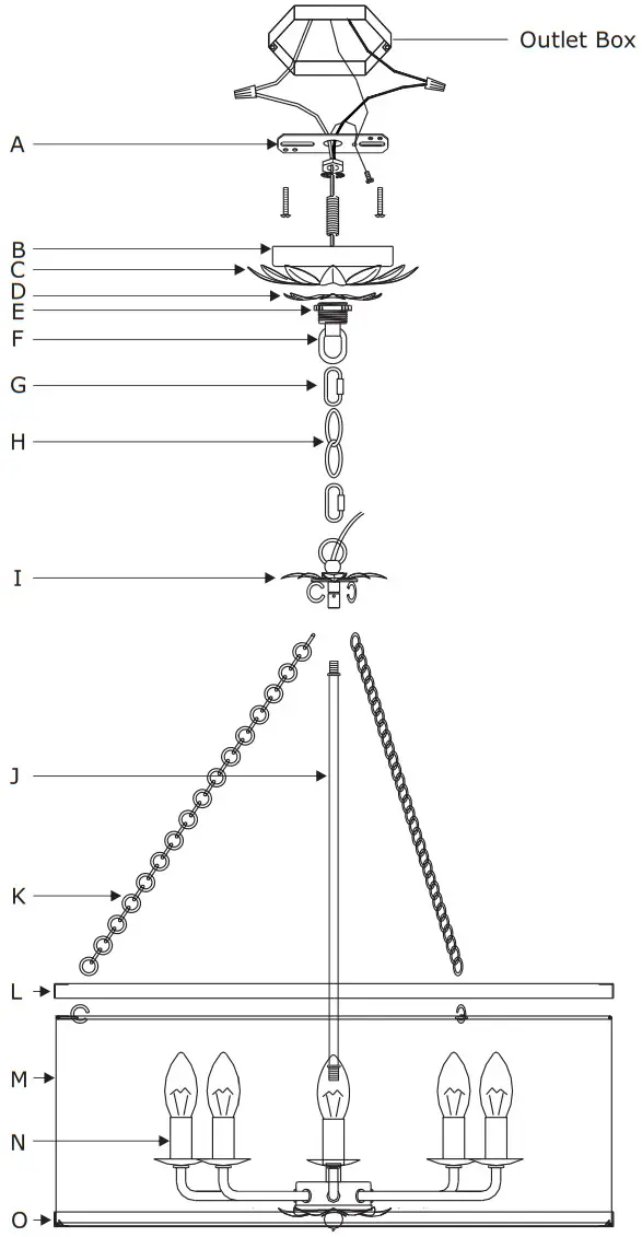 CRYSTORAMA 518 SA Broche Six Light Chandelier - PART NUMBER