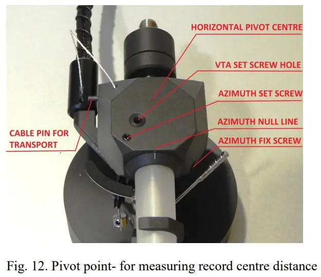 KUZMA SAFIR 9 Professional Turntables Tonearm - Pivot point