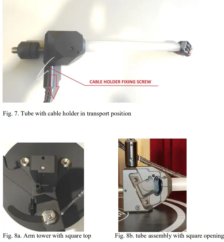 KUZMA SAFIR 9 Professional Turntables Tonearm - cable holder
