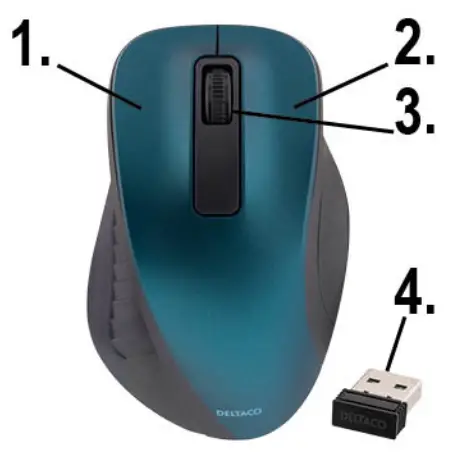 DELTACO MS-708 Wireless Optical Mouse - Fig1