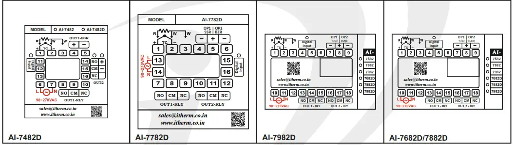 i therm AI 7482D Digital Temperature Controller - ELECTRICAL INSTALLATION
