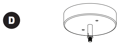 artika PDT AR5C HD2GD LED Pendant Light - Canopy