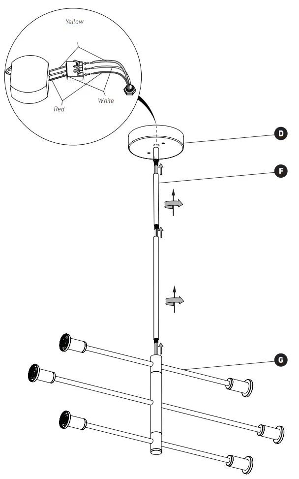 artika PDT AR5C HD2GD LED Pendant Light - HEIGHT ADJUSTMENT