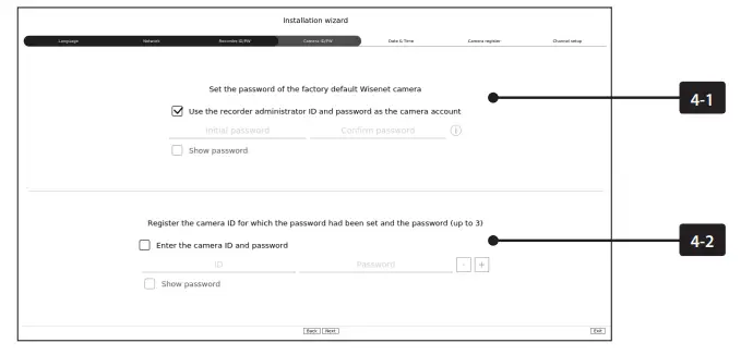 WISeNeT XRN 1620B2 Network Video Recorder - PW Setup