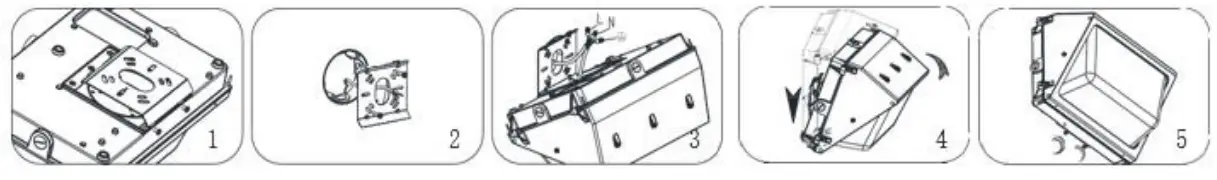 LEDOne CCT Series LOC WP Multi Watt Outdoor Mini Wall Pack - Holes1
