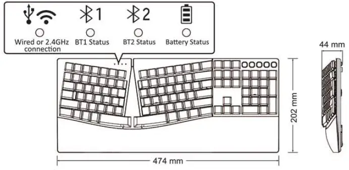 perixx-PERIBOARD-835-Wired-and-Wireless-Full-Sized-Mechanical-Backlit-Ergonomic-Keyboard-fig-1