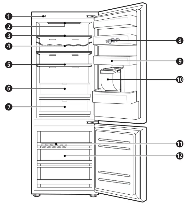 LG GBB61PZJMN Combined Fridge - Parts