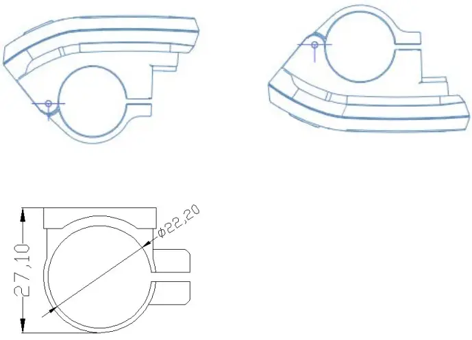 SCIWIL G20 LED Electric Bike Smart Display - Product Size