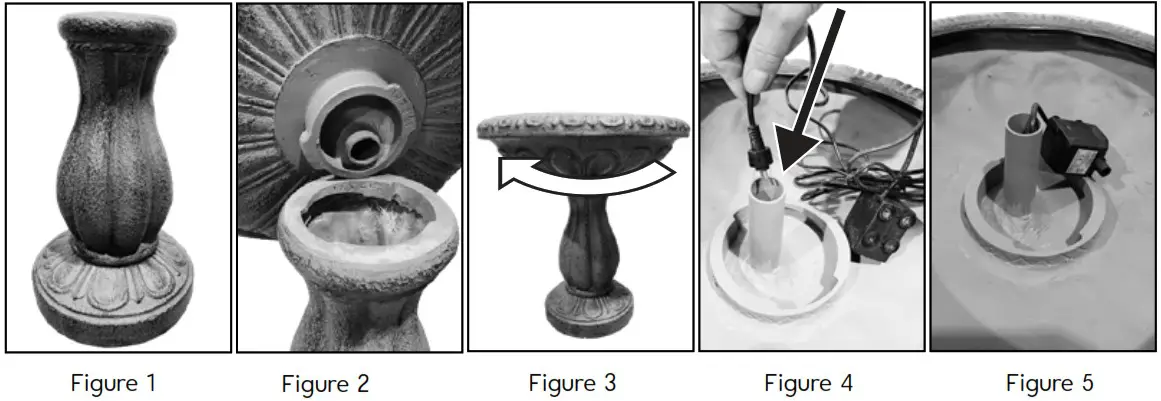 BERNINI FOUNTAINS 001362 Marcelli Corded Fountain - ASSEMBLY INSTRUCTIONS 1