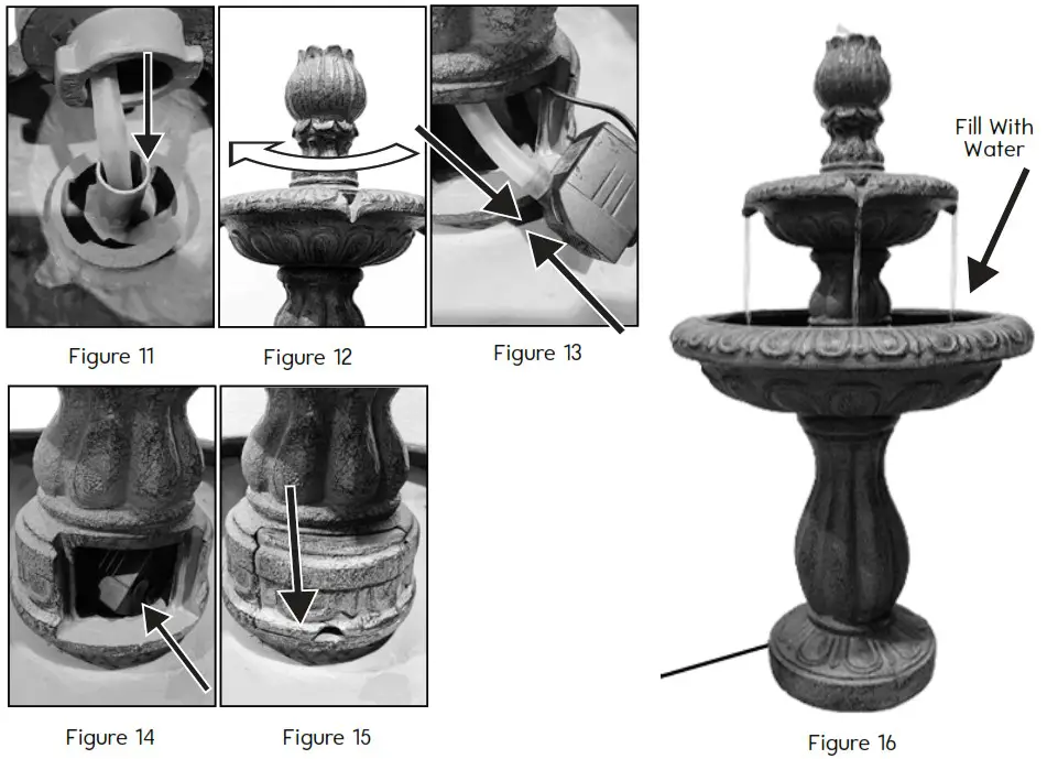 BERNINI FOUNTAINS 001362 Marcelli Corded Fountain - ASSEMBLY INSTRUCTIONS 3