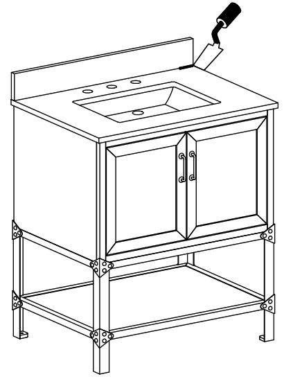 HOME DECORATORS COLLECTION TJ-0401V3022BR Alster 30 Inch Single Basin Vanity - Assembly2