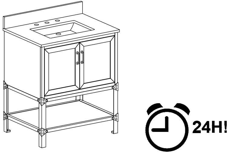 HOME DECORATORS COLLECTION TJ-0401V3022BR Alster 30 Inch Single Basin Vanity - Assembly3