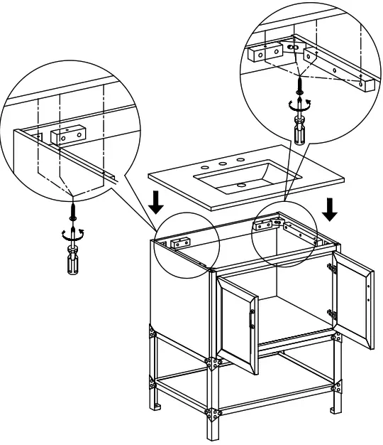 HOME DECORATORS COLLECTION TJ-0401V3022BR Alster 30 Inch Single Basin Vanity - doors2