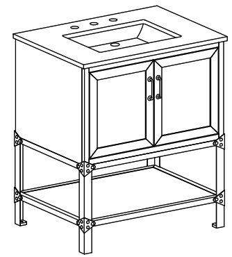 HOME DECORATORS COLLECTION TJ-0401V3022BR Alster 30 Inch Single Basin Vanity - doors3