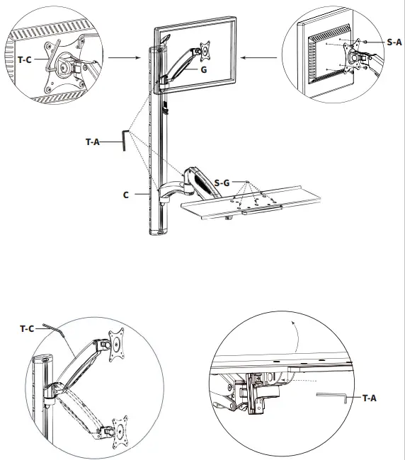 VIVO-STAND-SIT1K-Single-Monitor-Sit-to-Stand-Wall-Mount-Workstation-fig-12