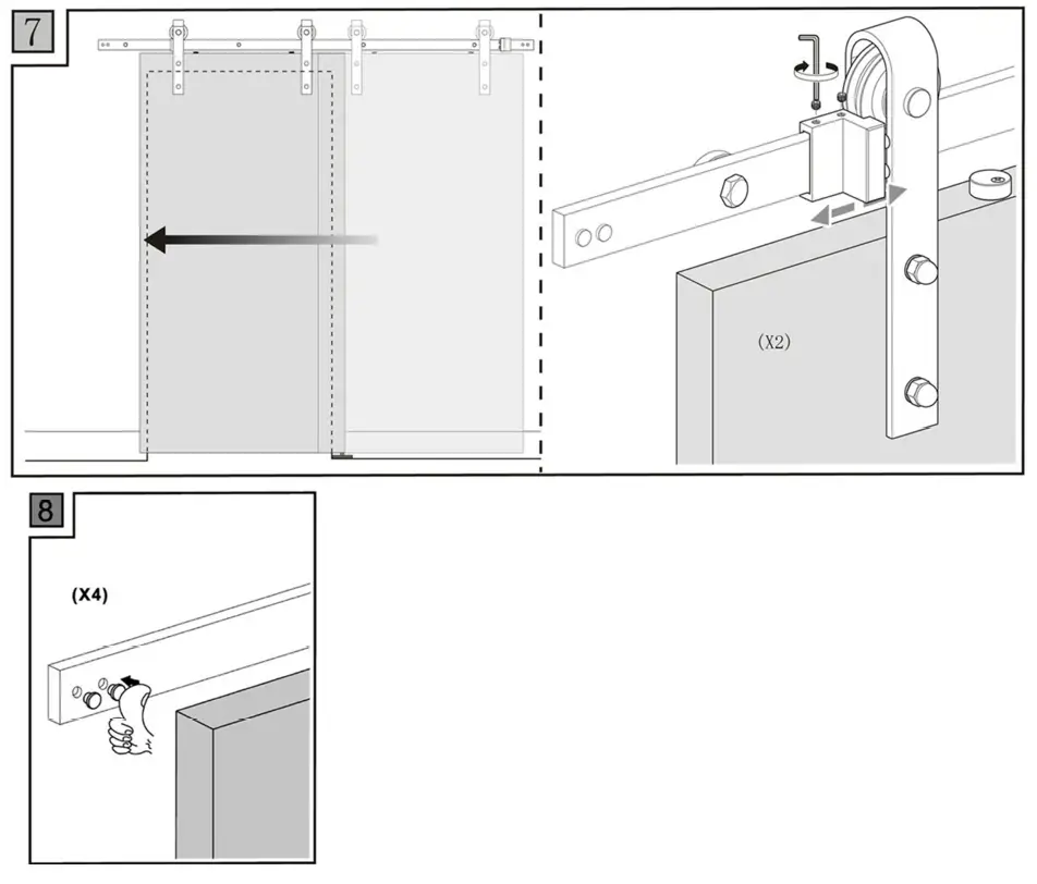 CALHOME SWD11 5 Foot Sliding Door 3