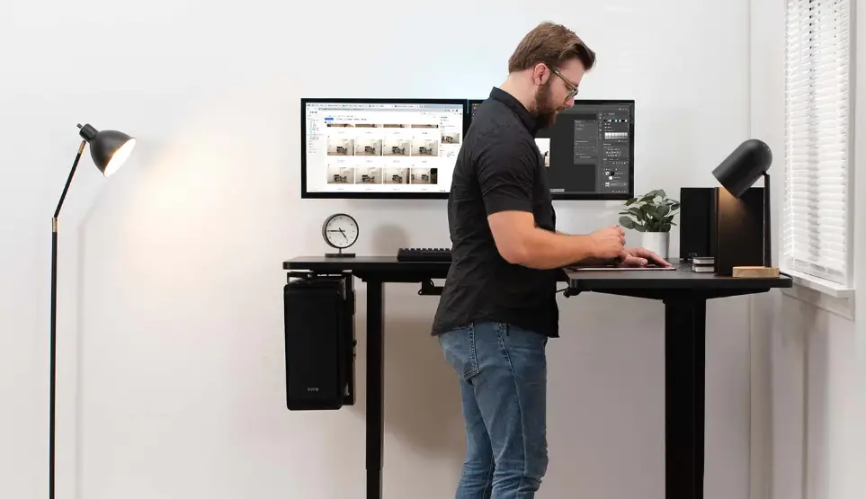 V I V O Desk-e3cvb-c-d-n-w Corner Electric Desk With Storage Instruction Manual