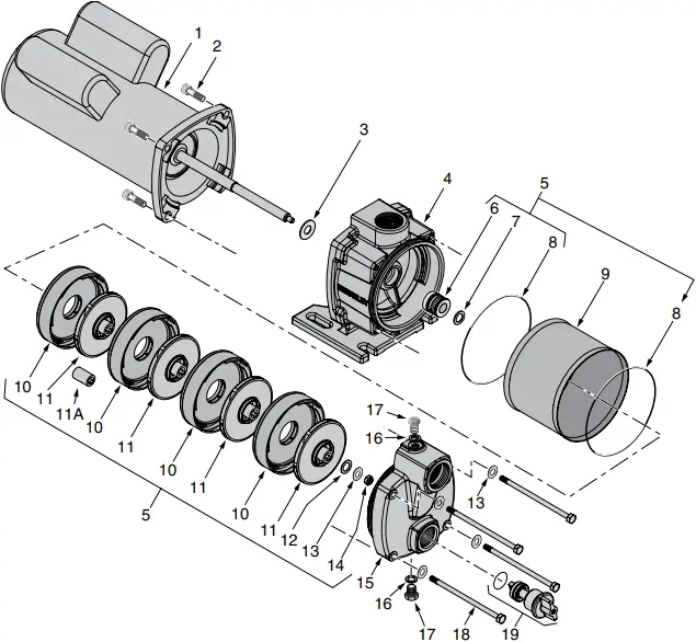 PENTAIR SSHM-2 - Exploded parts