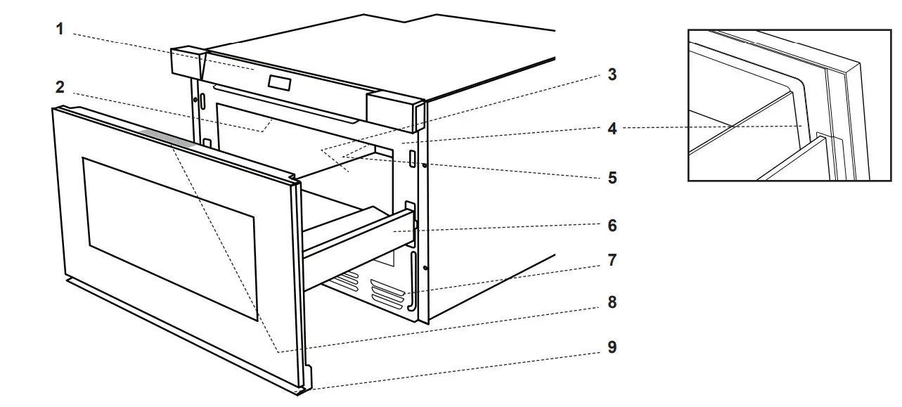 SHARP SMD2440JS Microwave Drawer Oven - PART
