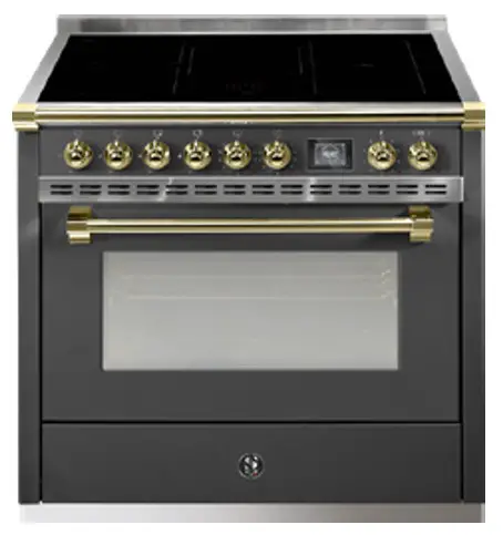Steel AQ9S 5FI AN O Ascot 90cm Induction Freestanding Cooker