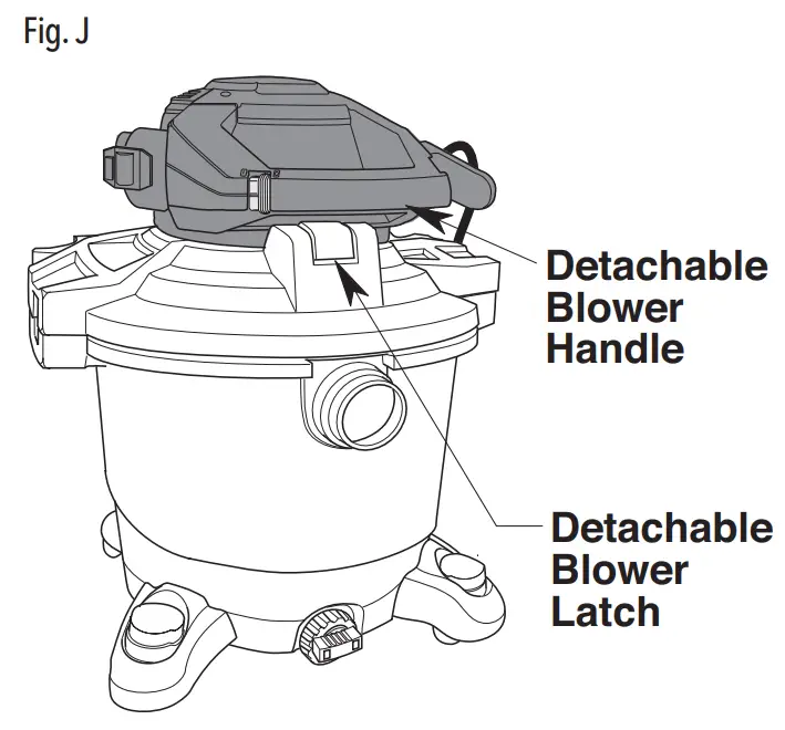 CRAFTSMAN CMXEVBE176060 Vacuum Cleaner with Detachable Leaf Blower - fig 10