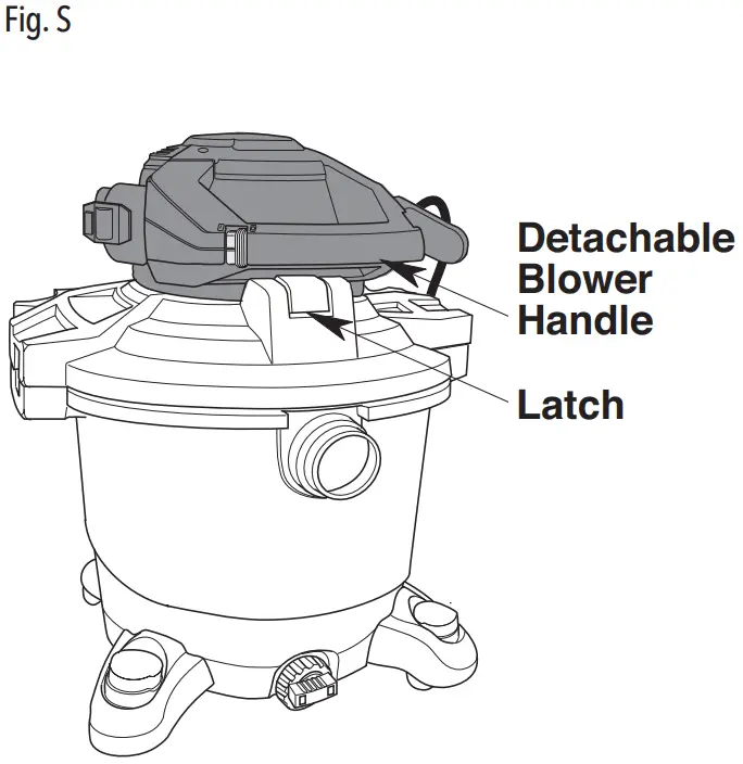 CRAFTSMAN CMXEVBE176060 Vacuum Cleaner with Detachable Leaf Blower - fig 19