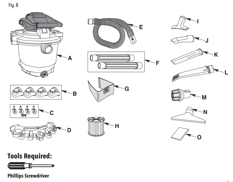 CRAFTSMAN CMXEVBE176060 Vacuum Cleaner with Detachable Leaf Blower - fig 2