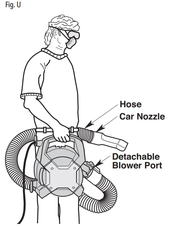 CRAFTSMAN CMXEVBE176060 Vacuum Cleaner with Detachable Leaf Blower - fig 21