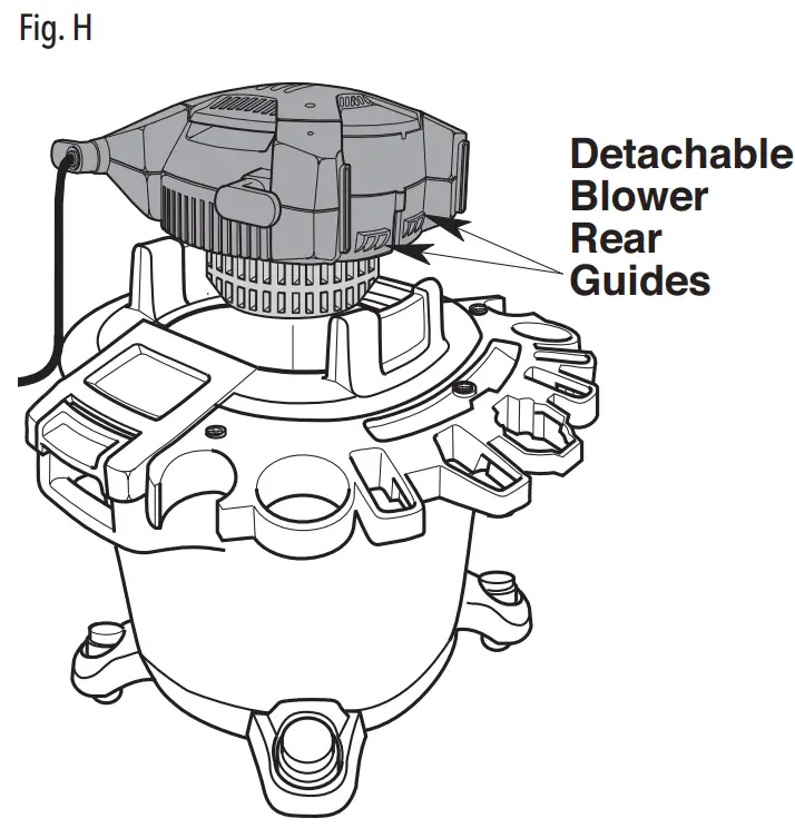 CRAFTSMAN CMXEVBE176060 Vacuum Cleaner with Detachable Leaf Blower - fig 8