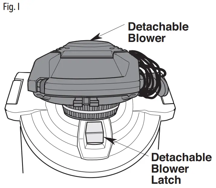 CRAFTSMAN CMXEVBE176060 Vacuum Cleaner with Detachable Leaf Blower - fig 9