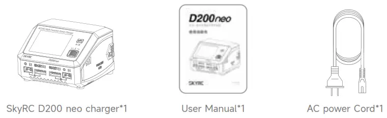 SKYRC SK-100196 D200 neo AC DC Multi Function Smart Charger - Package