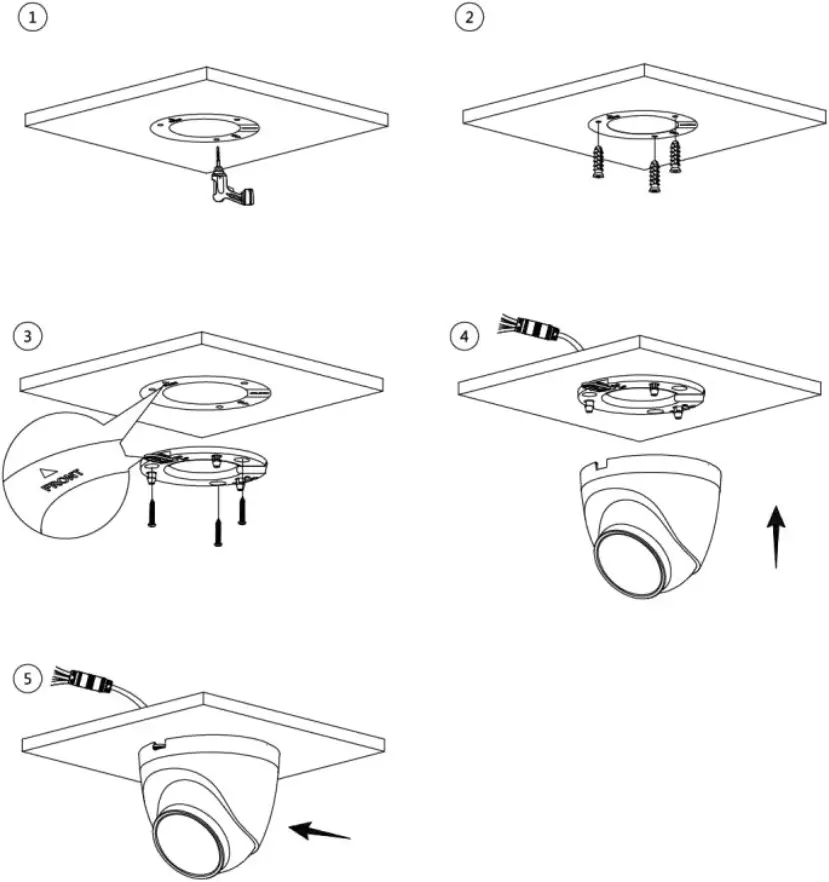 dahua A01 - Cable going through the mounting surface