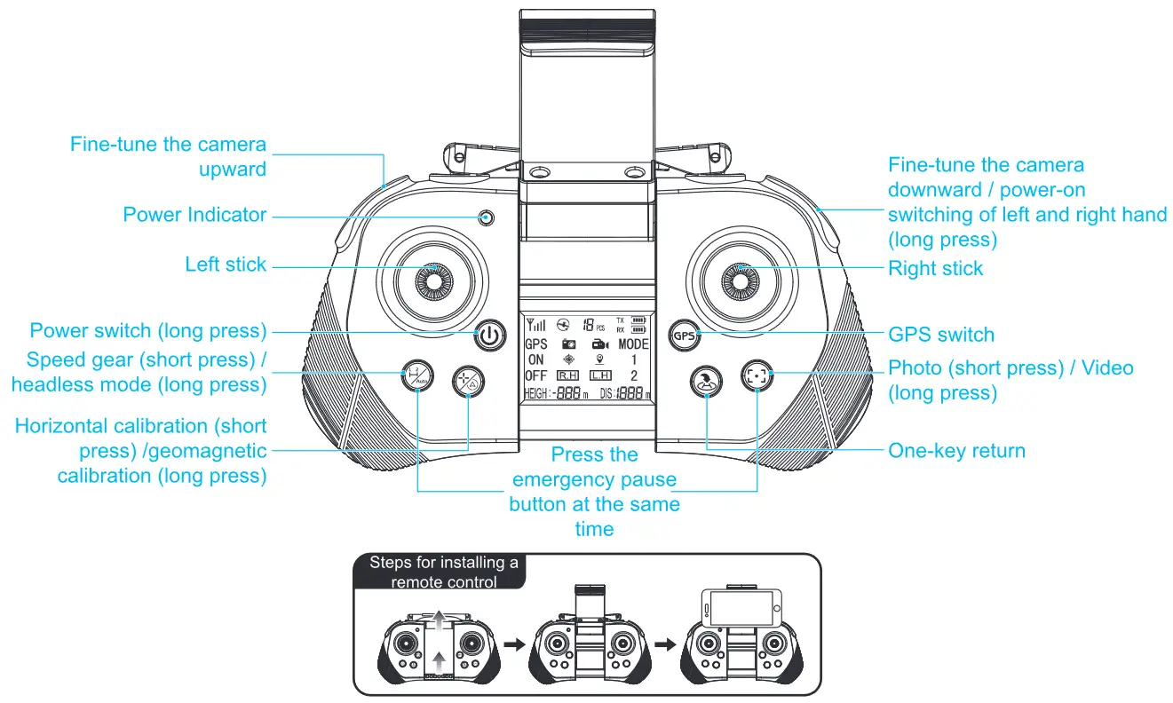 4DRC 4D-F12 Quadcopter GPS Brushless Drone with 4K Camera - parts 8