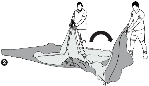 KIWI camping KC072-722 Falcon 9 Ezi-Up Blackout Family Tent - Unzip doors