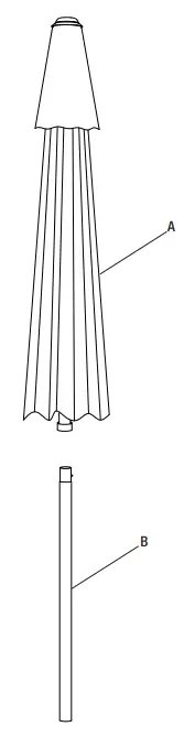 StyleWell UTS00203E-HAZE, UTS00203E-ALY 7.5 FT Steel Umbrella - fIG